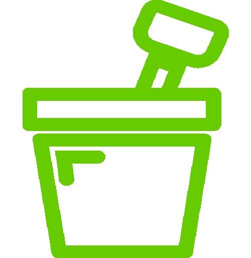 bucket and spade green holiday cottage logo green
