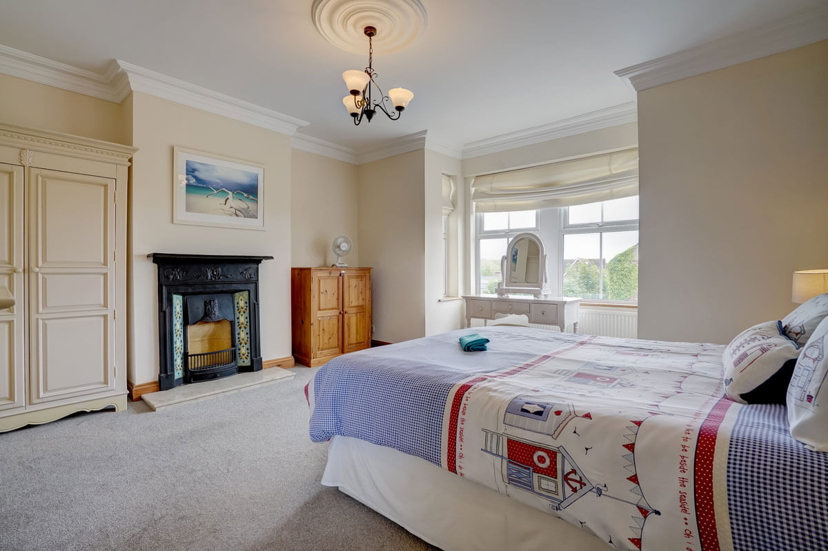 bedroom in holiday cottage