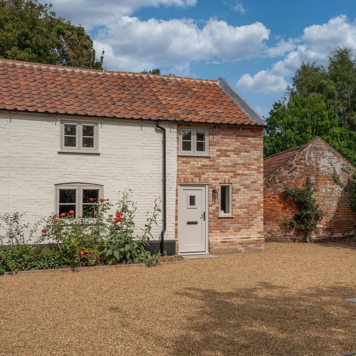 exterior of norfolk broads cottage