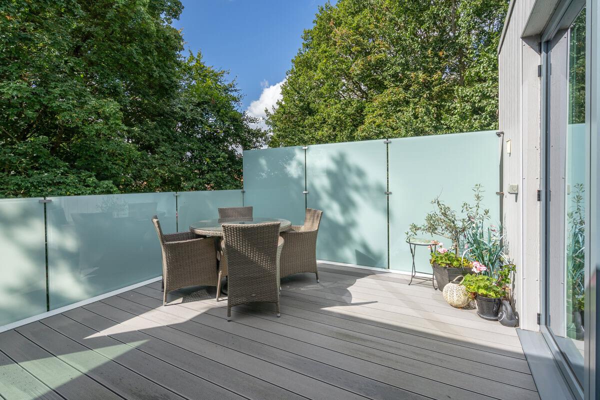 roof garden with patio furniture