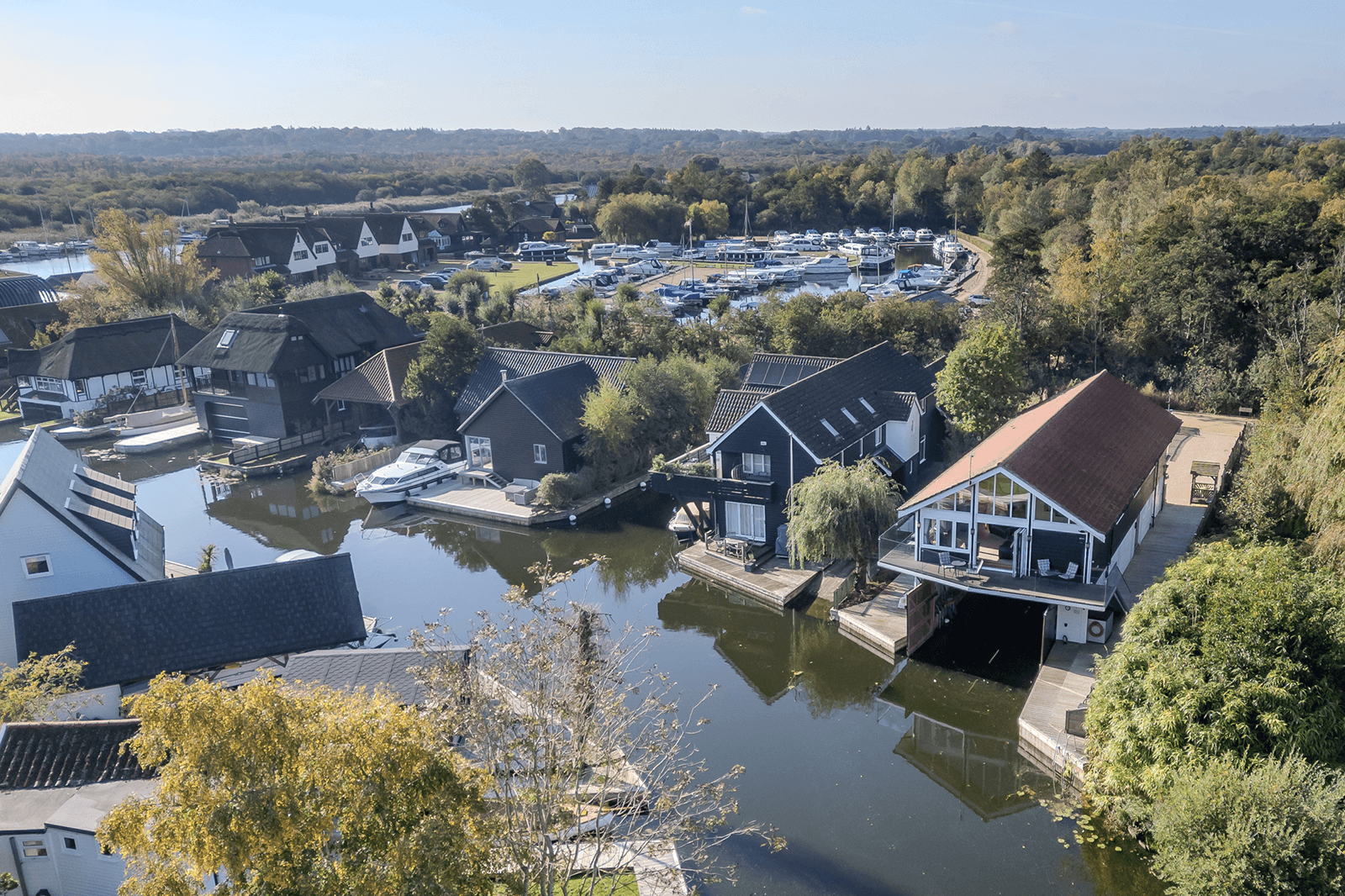 Tree House, Horning - DJI_0626 Drone photo of a holiday let in Horning, Norfolk Broads
