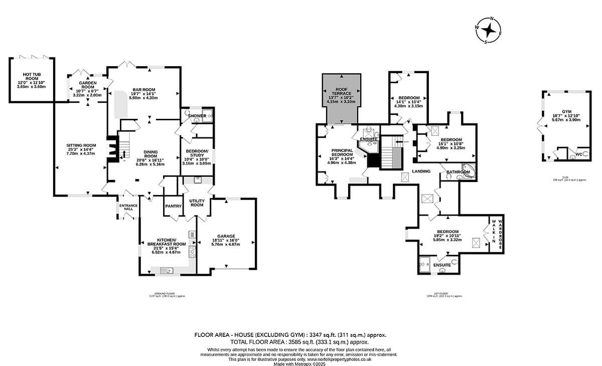 floor plan of a house in Barton Turf, Norfolk